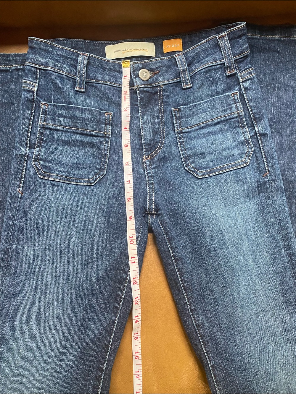 Anthropologie Pilcro YaYa Jeans 32.5” inseam 24P mid or high rise flare - Picture 8 of 10